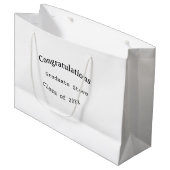 Gefeliciteerd afgestudeerde naam klas van 20XX typ Groot Cadeauzakje (Voorkant Gekanteld)
