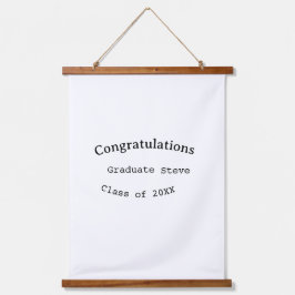 Gefeliciteerd afgestudeerde naam klas van 20XX typ Hangend Wandkleed
