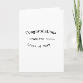 Gefeliciteerd afgestudeerde naam klas van 20XX typ Kaart