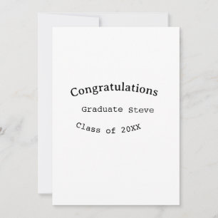 Gefeliciteerd afgestudeerde naam klas van 20XX typ Kaart