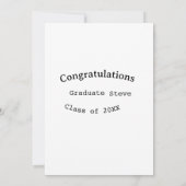 Gefeliciteerd afgestudeerde naam klas van 20XX typ Kaart (Achterkant)
