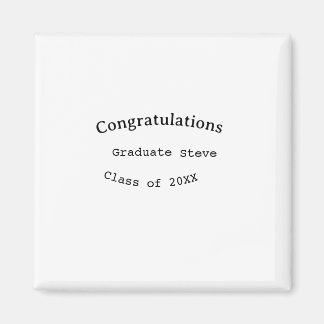 Gefeliciteerd afgestudeerde naam klas van 20XX typ Magneet
