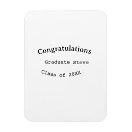 Gefeliciteerd afgestudeerde naam klas van 20XX typ Magneet