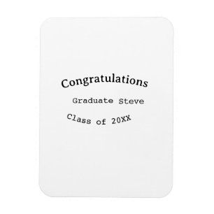 Gefeliciteerd afgestudeerde naam klas van 20XX typ Magneet