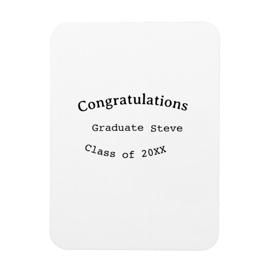 Gefeliciteerd afgestudeerde naam klas van 20XX typ Magneet (Verticaal)