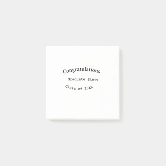 Gefeliciteerd afgestudeerde naam klas van 20XX typ Post-it® Notes (Voorkant)
