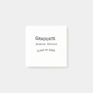 Gefeliciteerd afgestudeerde naam klas van 20XX typ Post-it® Notes