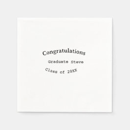 Gefeliciteerd afgestudeerde naam klas van 20XX typ Servet