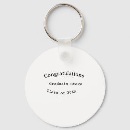 Gefeliciteerd afgestudeerde naam klas van 20XX typ Sleutelhanger