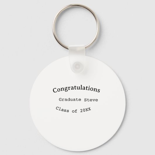 Gefeliciteerd afgestudeerde naam klas van 20XX typ Sleutelhanger (Voorkant)
