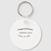 Gefeliciteerd afgestudeerde naam klas van 20XX typ Sleutelhanger (Achterkant)