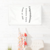 Gefeliciteerd afgestudeerde naam klas van 20XX typ Spandoek (Insitu)