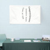 Gefeliciteerd afgestudeerde naam klas van 20XX typ Spandoek (Beurs)