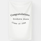 Gefeliciteerd afgestudeerde naam klas van 20XX typ Spandoek (Verticaal)