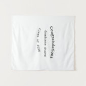 Gefeliciteerd afgestudeerde naam klas van 20XX typ Wandkleed (Voorkant (horizontaal))