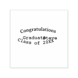 Gefeliciteerd afgestudeerde naam klas van 20XX typ Zelfinktende Stempel