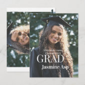 Gefeliciteerd afgestudeerde naam universiteit naam briefkaart (Voorkant / Achterkant)