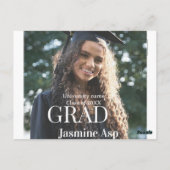Gefeliciteerd afgestudeerde naam universiteit naam briefkaart (Achterkant)