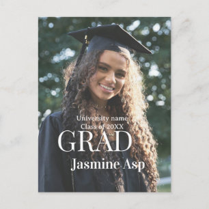 Gefeliciteerd afgestudeerde naam universiteit naam briefkaart