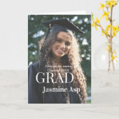 Gefeliciteerd afgestudeerde naam universiteit naam kaart (Gele Bloem)