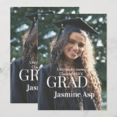 Gefeliciteerd afgestudeerde naam universiteit naam kaart (Voorkant / Achterkant)