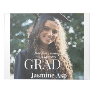 Gefeliciteerd afgestudeerde naam universiteit naam notitieblok