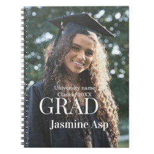 Gefeliciteerd afgestudeerde naam universiteit naam notitieboek