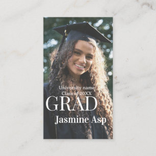 Gefeliciteerd afgestudeerde naam universiteit naam visitekaartje