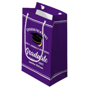 Gefeliciteerd Afgestudeerde Paarse Afstudeerfeest Klein Cadeauzakje