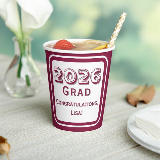 Gefeliciteerd Afgestudeerde Papieren Beker (Insitu)
