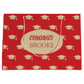 Gefeliciteerd Afgestudeerde! Persoonlijke rode cad Groot Cadeauzakje (Voorkant)