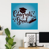 Gefeliciteerd Afgestudeerde Poster (Thuiskantoor)