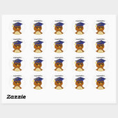 Gefeliciteerd Afgestudeerde Ronde Sticker (Vel)