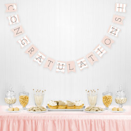 Gefeliciteerd Afgestudeerde Roze Feest Vlaggetjes