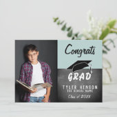 Gefeliciteerd Afgestudeerde Schoolbord Foto Afstud (Staand voorkant)