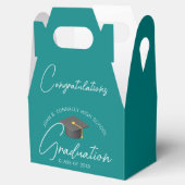 Gefeliciteerd Afgestudeerde Turquoise Afstudeerfee Bedankdoosjes (Geopend)