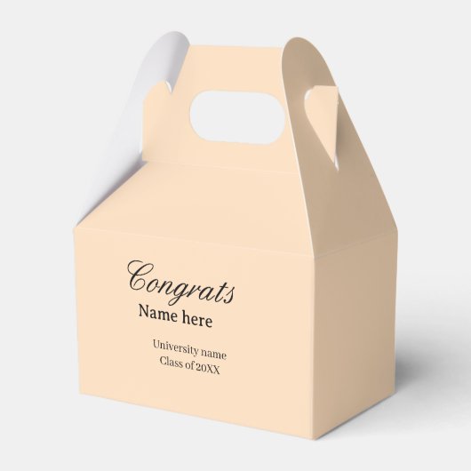 Gefeliciteerd afgestudeerde universiteitsnaam klas bedankdoosjes (Voorkant Zijde)