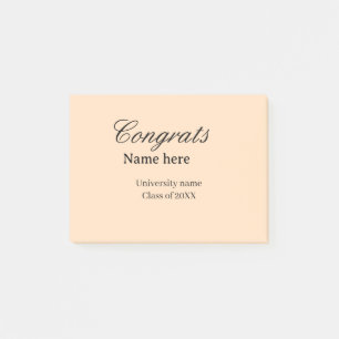 Gefeliciteerd afgestudeerde universiteitsnaam klas post-it® notes