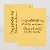 Gefeliciteerd afgestudeerde voeg schoolnaam toe ee briefkaart (Voorkant / Achterkant)