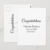 Gefeliciteerd afgestudeerde voeg schoolnaam toe ee briefkaart (Voorkant / Achterkant)