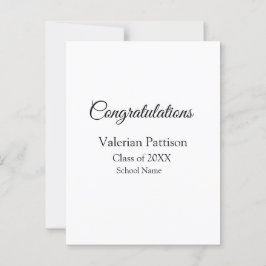 Gefeliciteerd afgestudeerde voeg schoolnaam toe ee briefkaart