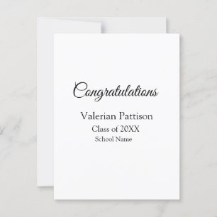 Gefeliciteerd afgestudeerde voeg schoolnaam toe ee briefkaart