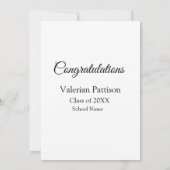 Gefeliciteerd afgestudeerde voeg schoolnaam toe ee kaart (Achterkant)