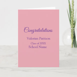 Gefeliciteerd afgestudeerde voeg schoolnaam toe ee kaart