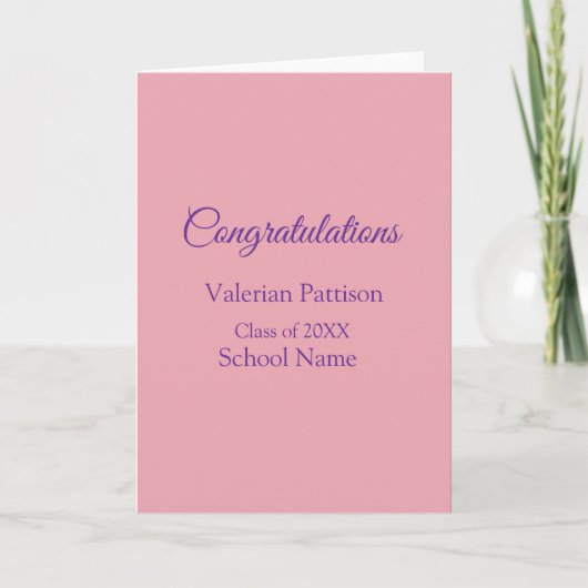 Gefeliciteerd afgestudeerde voeg schoolnaam toe ee kaart (Voorkant)