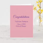 Gefeliciteerd afgestudeerde voeg schoolnaam toe ee kaart (Gele Bloem)
