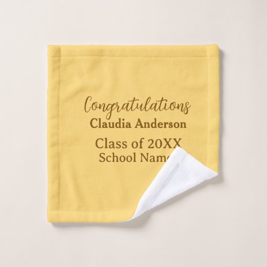 Gefeliciteerd afgestudeerde voeg schoolnaam toe ee washandje (Wasdoekje)