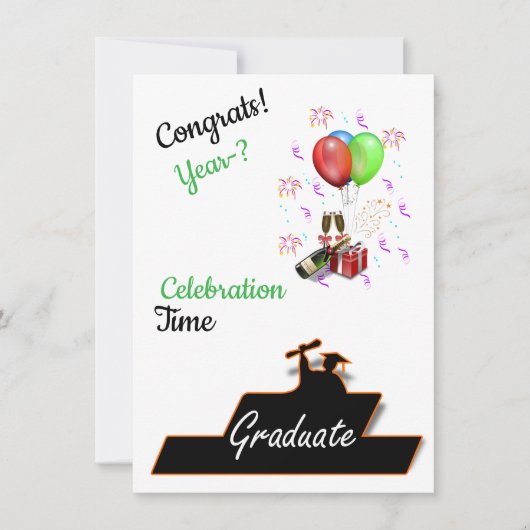  Gefeliciteerd Afgestudeerde, Wijn en Ballon Groet (Voorkant)