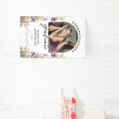 Gefeliciteerd Afgestudeerde Wilde Bloemen Boog Fot Spandoek (Insitu)