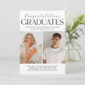 Gefeliciteerd Afgestudeerden Dubbel Afstudeerfeest Kaart (Staand voorkant)